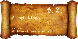 Virágh Kinga névjegykártya